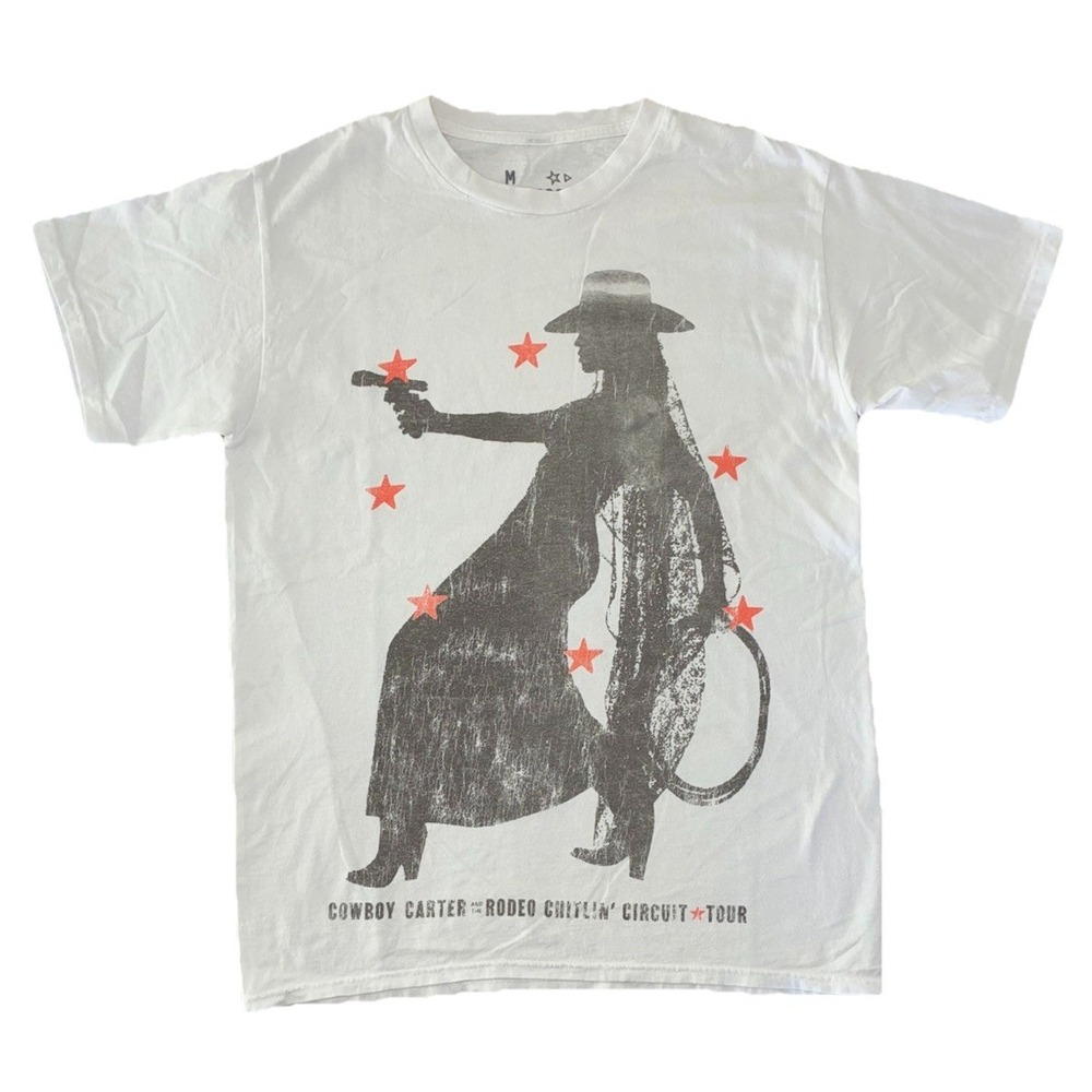 Beyonce Most‎ Wanted Tee M White Cowboy Carter Tour 2025 Merch NEW *flaw